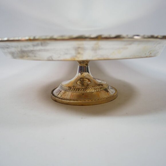 Silverplated Round Cake Stand 12.5" Diameter - Picture 7 of 9